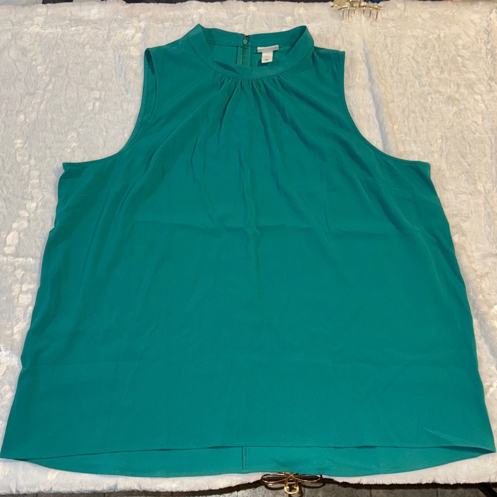 Ava & Viv Sleeveless Turquoise Blouse